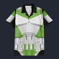 Modetrail Star Wars 442nd Siege Battalion Clone Trooper Hawaiian Shirt Costume, S-5XL US Size, Unisex Button Down Shirt