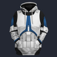 Modetrail 501st Legion Clone Trooper Tracksuit Costume Hoodie Sweatshirt T-Shirt Sweatpants, Star Wars Costume S-5XL US Size