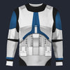 Modetrail 501st Legion Clone Trooper Tracksuit Costume Hoodie Sweatshirt T-Shirt Sweatpants, Star Wars Costume S-5XL US Size