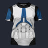 Modetrail 501st Legion Clone Trooper T-shirt Costume, Star Wars Costume S-5XL US Size, Gift For Him