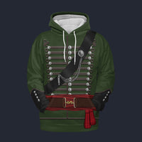 Modetrail 95th Rifles Uniform British Army Captain Tracksuit Costume Hoodie Sweatshirt T-Shirt Sweatpants, British Costume S-5XL US Size