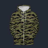 Modetrail ARVN Tiger Stripe CAMO Fleece Zip Hoodie Costume, American Costume S-5XL US Size, Gift For Him