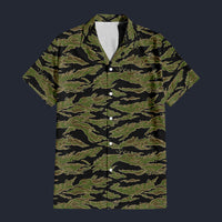 Modetrail Military ARVN Tiger Stripe CAMO Outfit Hawaiian Shirt, Military Costume S-5XL US Size, Unisex Button Down Shirt