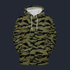 Modetrail ARVN Tiger Stripe CAMO Tracksuit Costume Hoodie Sweatshirt T-Shirt Sweatpants, American Costume S-5XL US Size