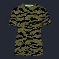 Modetrail ARVN Tiger Stripe CAMO Tracksuit Costume Hoodie Sweatshirt T-Shirt Sweatpants, American Costume S-5XL US Size