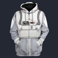 Modetrail AT-AT Driver Helmet Fleece Zip Hoodie Costume, Star Wars Costume S-5XL US Size, Gift For Him