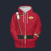 Modetrail Star Trek Admiral James T.Kirk Zip Hoodie Costume, S-5XL US Size, Gift For Him