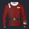 Modetrail Admiral Pike Strange New Worlds Monster Maroon Tracksuit Costume Hoodie Sweatshirt T-Shirt Sweatpants, Star Trek Costume S-5XL US Size