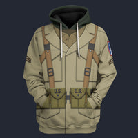 Modetrail American 442nd Infantry Regiment Corporal Fleece Hoodie Costume, American Costume S-5XL US Size, Gift For Him