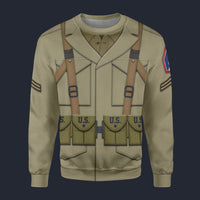 Modetrail American 442nd Infantry Regiment Corporal Sweater Costume, American Costume S-5XL US Size, Gift For Him