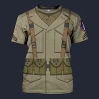 Modetrail American 442nd Infantry Regiment Corporal T-shirt Costume, American Costume S-5XL US Size, Gift For Him