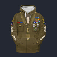 Modetrail American ARMY ENLISTED ARMY Brown SERVICE UNIFORM Tracksuit Costume Hoodie Sweatshirt T-Shirt Sweatpants, American Costume S-5XL US Size
