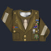 Modetrail American ARMY ENLISTED ARMY Brown SERVICE UNIFORM Sweater Costume, American Costume S-5XL US Size, Gift For Him