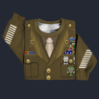 Modetrail American ARMY ENLISTED ARMY Brown SERVICE UNIFORM Sweater Costume, American Costume S-5XL US Size, Gift For Him