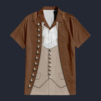 Modetrail American Alexander Hamilton Hawaiian Shirt Costume, American Costume S-5XL US Size, Unisex Button Down Shirt