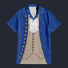 Modetrail American Alexander Hamilton Hawaiian Shirt Costume, American Costume S-5XL US Size, Unisex Button Down Shirt