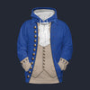 Modetrail American Alexander Hamilton Tracksuit Costume Hoodie Sweatshirt T-Shirt Sweatpants, American Costume S-5XL US Size