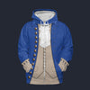 Modetrail American Alexander Hamilton Zip Hoodie Costume, American Costume S-5XL US Size, Gift For Him