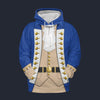 Modetrail American Alexander Hamilton Tracksuit Costume Hoodie Sweatshirt T-Shirt Sweatpants, American Costume S-5XL US Size