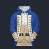 Modetrail American Alexander Hamilton Zip Hoodie Costume, American Costume S-5XL US Size, Gift For Him