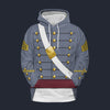 Modetrail American Army West Point Cadet Battalion Commander Tracksuit Costume Hoodie Sweatshirt T-Shirt Sweatpants, American Costume S-5XL US Size