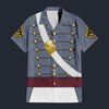 Modetrail American Army West Point Cadet Brigade Command Sergeant Major Hawaiian Shirt Costume, American Costume S-5XL US Size, Unisex Button Down Shirt