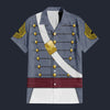 Modetrail American Army West Point Cadet Regimental Adjutant Hawaiian Shirt Costume, American Costume S-5XL US Size, Unisex Button Down Shirt
