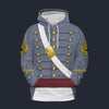 Modetrail American Army West Point Cadet Regimental Adjutant Tracksuit Costume Hoodie Sweatshirt T-Shirt Sweatpants, American Costume S-5XL US Size