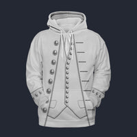 Modetrail American Benjamin Franklin Fleece Hoodie Costume, American Costume S-5XL US Size, Gift For Him
