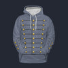 Modetrail American Cadet George Armstrong Custer 1860s Tracksuit Costume Hoodie Sweatshirt T-Shirt Sweatpants, American History Costume S-5XL US Size, Gift For Him