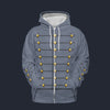 Modetrail American Cadet George Armstrong Custer 1860s Tracksuit Costume Hoodie Sweatshirt T-Shirt Sweatpants, American History Costume S-5XL US Size, Gift For Him