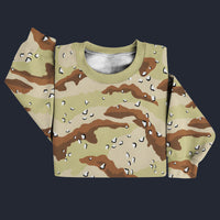 Modetrail American Chocolate Chip Desert Battle Dress Uniform (DBDU) Camo Sweater Costume, Military Costume S-5XL US Size, Gift For Him