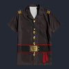 Modetrail American Civil War-Union Army-Captain of Infantry Hawaiian Shirt Costume, American Costume S-5XL US Size, Unisex Button Down Shirt