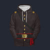 Modetrail American Civil War-Union Army-Captain of Infantry Tracksuit Costume Hoodie Sweatshirt T-Shirt Sweatpants, American Costume S-5XL US Size