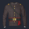Modetrail American Civil War-Union Army-Captain of Infantry Tracksuit Costume Hoodie Sweatshirt T-Shirt Sweatpants, American Costume S-5XL US Size