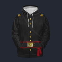 Modetrail American Civil War- Union Army- Captain of Infantry Set 2 Fleece Hoodie Costume, American Costume S-5XL US Size, Gift For Him