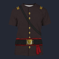Modetrail American Civil War-Union Army-Captain of Infantry T-shirt Costume, American Costume S-5XL US Size, Gift For Him
