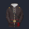 Modetrail American Civil War-Union Army-Captain of Infantry Zip Hoodie Costume, American Costume S-5XL US Size, Gift For Him