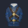 Modetrail American Civil War Uniforms Corporal Fleece Zip Hoodie Costume, American Costume S-5XL US Size, Gift For Him