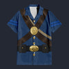 Modetrail American Civil War Uniforms Corporal Hawaiian Shirt Costume, American Costume S-5XL US Size, Unisex Button Down Shirt