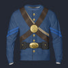 Modetrail American Civil War Uniforms Corporal Long Sleeves Costume, American Costume S-5XL US Size, Gift For Him