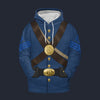 Modetrail American Civil War Uniforms First Sergt Fleece Hoodie Costume, American Costume S-5XL US Size, Gift For Him