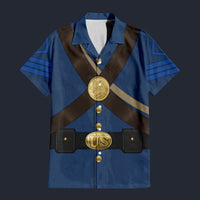 Modetrail American Civil War Uniforms First Sergt Hawaiian Shirt Costume, American Costume S-5XL US Size, Unisex Button Down Shirt