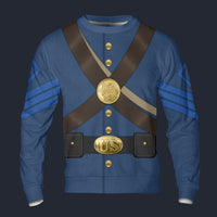 Modetrail American Civil War Uniforms First Sergt Long Sleeves Costume, American Costume S-5XL US Size, Gift For Him