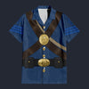Modetrail American Civil War Uniforms Ordnance Sergt Hawaiian Shirt Costume, American Costume S-5XL US Size, Unisex Button Down Shirt