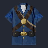 Modetrail American Civil War Uniforms Ordnance Sergt Hawaiian Shirt Costume, American Costume S-5XL US Size, Unisex Button Down Shirt