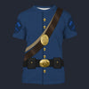 Modetrail American Civil War Uniforms Pioneer T-shirt Costume, American Costume S-5XL US Size, Gift For Him
