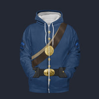 Modetrail American Civil War Uniforms Pioneer Zip Hoodie Costume, American Costume S-5XL US Size, Gift For Him