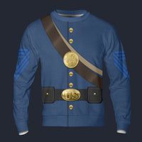 Modetrail American Civil War Uniforms Quartermaster Sergeant Long Sleeves Costume, American Costume S-5XL US Size, Gift For Him