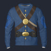 Modetrail American Civil War Uniforms Sergeant Major Long Sleeves Costume, American Costume S-5XL US Size, Gift For Him